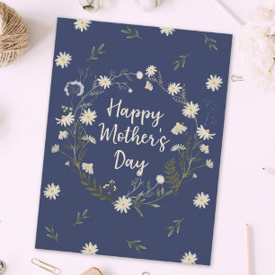 Cartes Pour Fêtes Annuelles Joyeuse Fête des Mères Fleur Blanche