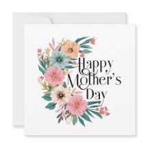 Joyeuse Fête des Mères Fleurs côté droit pêche ros