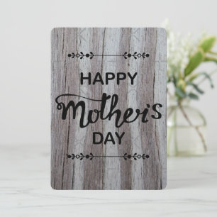Cartes Pour Fêtes Annuelles Joyeuse Fête des Mères Gray Barn Wood 2025