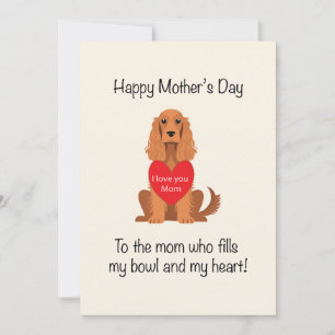 Cartes Pour Fêtes Annuelles Joyeuse fête des Mères, maman chien