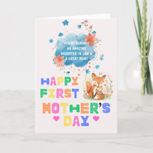 Cartes Pour Fêtes Annuelles Joyeuse Fête des Mères pour la belle-fille Boho