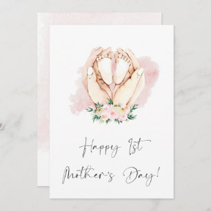 Cartes Pour Fêtes Annuelles Joyeuse Fête des mères rose floral