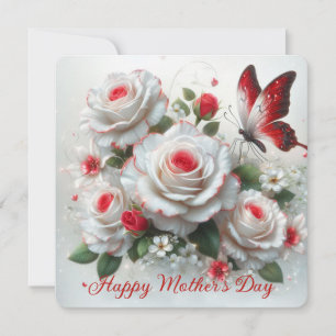Cartes Pour Fêtes Annuelles Joyeuse Fête des Mères Roses