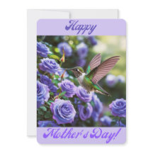 Joyeuse Fête des Mères Roses Violet Bleuâtre Colib