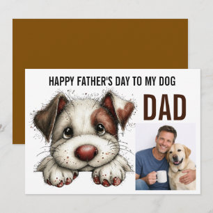 Cartes Pour Fêtes Annuelles Joyeuse fête des pères à mon chien Drôle de papa