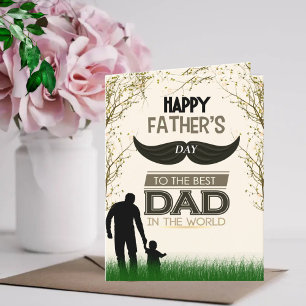 Cartes Pour Fêtes Annuelles Joyeuse Fête des Pères au meilleur papa du monde