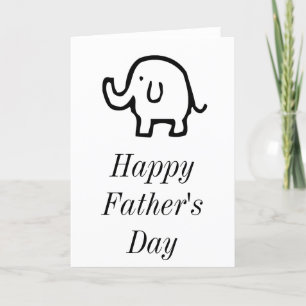 Cartes Pour Fêtes Annuelles Joyeuse Fête des Pères Bébé Éléphant Mignon Person