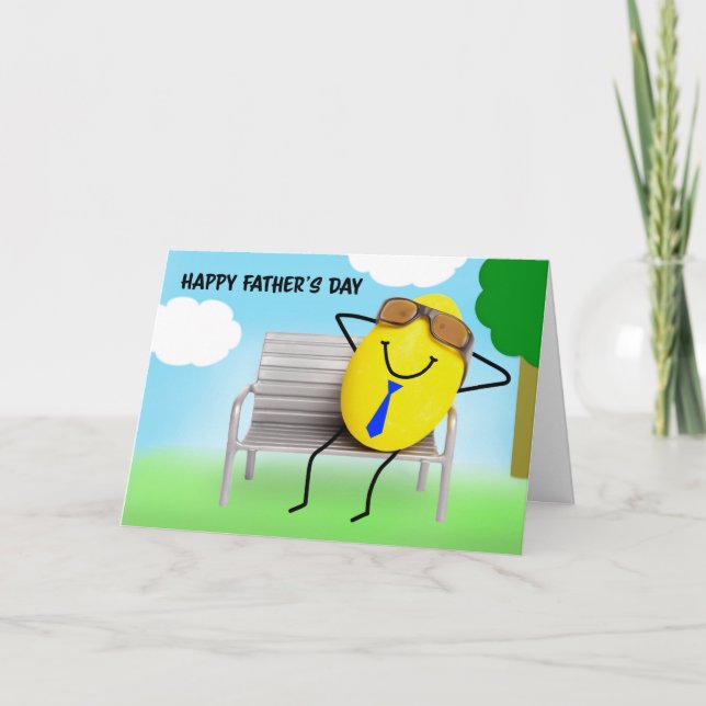 Cartes Pour Fêtes Annuelles Joyeuse Fête des Pères Bon Œuf Humour Relaxant  (Devant)