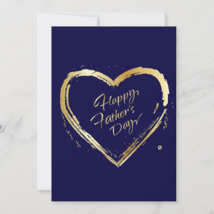 Cartes Pour Fêtes Annuelles Joyeuse Fête des Pères ! Calligraphie dorée élégan