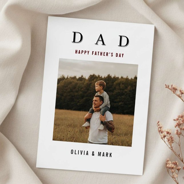 Cartes Pour Fêtes Annuelles Joyeuse Fête des Pères Collage photo personnalisé  (Créateur téléchargé)