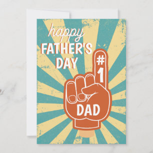 Cartes Pour Fêtes Annuelles Joyeuse Fête des Pères Cool Rétro Meilleur Papa Ve