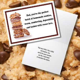 Cartes Pour Fêtes Annuelles Joyeuse Fête des Pères Empilement de Cookies au Ch