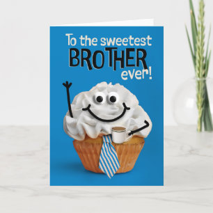Cartes Pour Fêtes Annuelles Joyeuse Fête des Pères Frère Gâteau le Plus Sucré