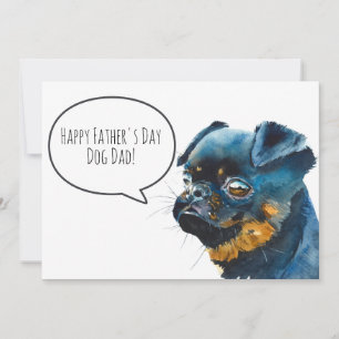 Cartes Pour Fêtes Annuelles Joyeuse Fête des Pères Papa Chien Griffon Bruxello