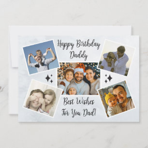 Cartes Pour Fêtes Annuelles Joyeuse Fête des Pères Papa Collage Photo Personna
