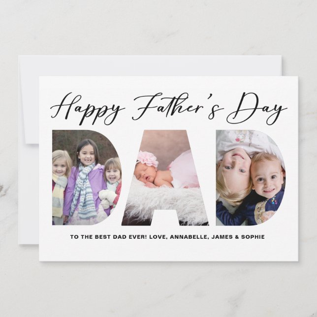 Cartes Pour Fêtes Annuelles Joyeuse Fête des Pères | Photo de la Fête des Père (Devant)