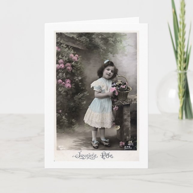 Cartes Pour Fêtes Annuelles "Joyeuse Fete" Noël Vintage (Devant)