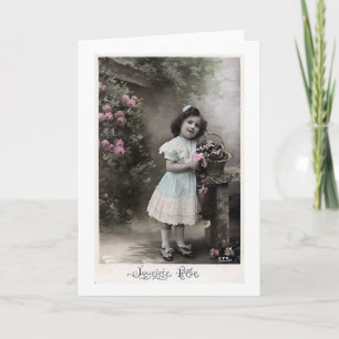 Cartes Pour Fêtes Annuelles "Joyeuse Fete" Vintage French Christmas