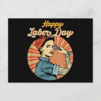 Joyeuse Fille de la Fête du Travail Forte Mouvemen