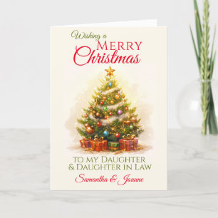 Cartes Pour Fêtes Annuelles Joyeuse Fille De Noël Et Fille En Droit
