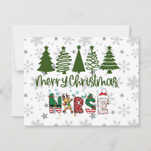 Cartes Pour Fêtes Annuelles Joyeuse infirmière de Noël