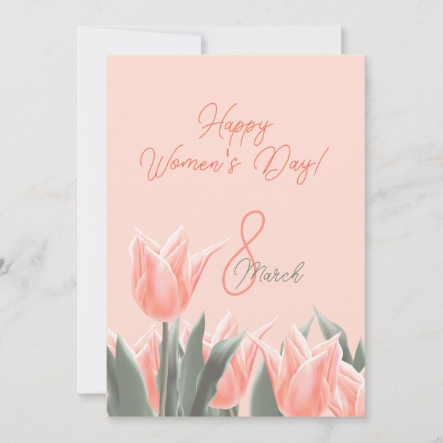 Cartes Pour Fêtes Annuelles Joyeuse Journée de la femme ! 8 mars Journée inter (Devant)