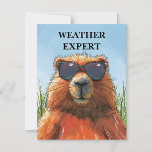 Cartes Pour Fêtes Annuelles Joyeuse journée de la marmotte Adorable marmotte c