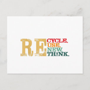 Cartes Pour Fêtes Annuelles Joyeuse Journée de la Terre Recycler Réutiliser Re