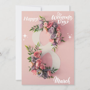 Cartes Pour Fêtes Annuelles Joyeuse journée des femmes ! 8 mars Fête internati