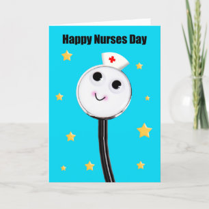 Cartes Pour Fêtes Annuelles Joyeuse journée des infirmières Stethoscope mignon