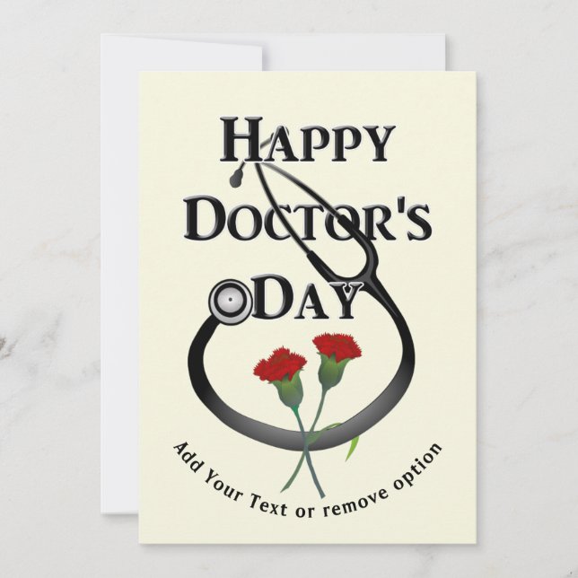 Cartes Pour Fêtes Annuelles Joyeuse journée du Docteur (Devant)