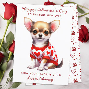 Cartes Pour Fêtes Annuelles Joyeuse Journée Valentines Du Chien Cute Chihuahua