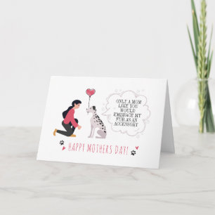 Cartes Pour Fêtes Annuelles Joyeuse mère Fête des mères Chien Maman personnali