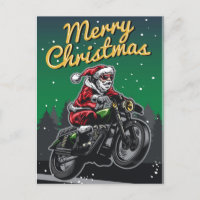 Joyeuse moto Noël Père Noël | Vacances