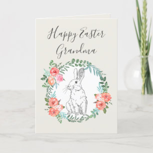 Cartes Pour Fêtes Annuelles Joyeuse noix de coco en boho de Pâques Bunny Bunny