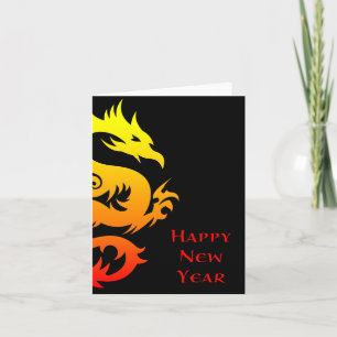 Cartes Pour Fêtes Annuelles joyeuse nouvelle année chinoise : année du dragon 