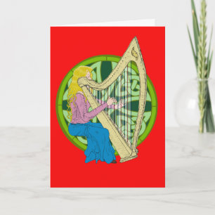 Cartes Pour Fêtes Annuelles Joyeuse nouvelle année de Noël et de harpie !