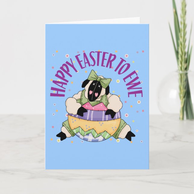 Cartes Pour Fêtes Annuelles Joyeuse Pâques à Ewe (Devant)