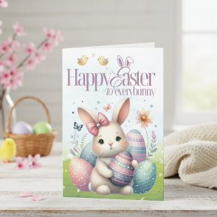 Cartes Pour Fêtes Annuelles Joyeuse Pâques à tout le monde Doux Pâques