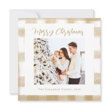 Joyeuse photo de famille en vichy plaid doré pour
