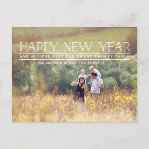 Cartes Pour Fêtes Annuelles Joyeuse photo typographie vacances nouvel an 
