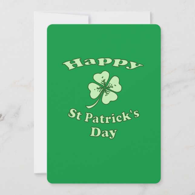 Cartes Pour Fêtes Annuelles Joyeuse Saint-Patrick (Devant)