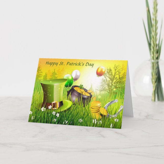 Cartes Pour Fêtes Annuelles Joyeuse Saint-Patrick  (Devant)