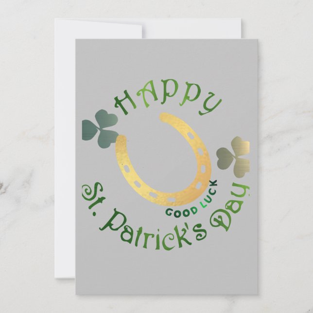 Cartes Pour Fêtes Annuelles Joyeuse Saint-Patrick (Devant)
