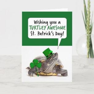 Cartes Pour Fêtes Annuelles Joyeuse Saint-Patrick à tout joli humour de Tortue