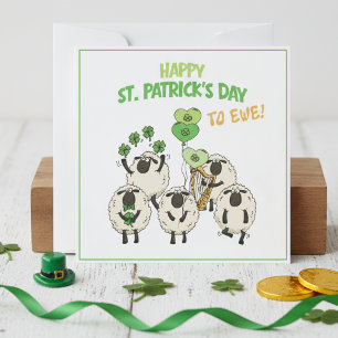 Cartes Pour Fêtes Annuelles Joyeuse Saint-Patrick à vous, brebis irlandaises