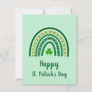 Cartes Pour Fêtes Annuelles Joyeuse Saint-Patrick Arc-en-ciel Vert