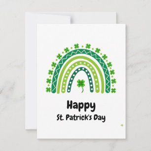 Cartes Pour Fêtes Annuelles Joyeuse Saint-Patrick Arc-en-ciel Vert Or