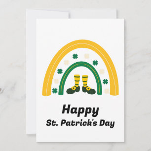 Cartes Pour Fêtes Annuelles Joyeuse Saint-Patrick Arc-en-ciel Vert Or