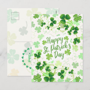Cartes Pour Fêtes Annuelles Joyeuse Saint-Patrick Bénédictions irlandaises